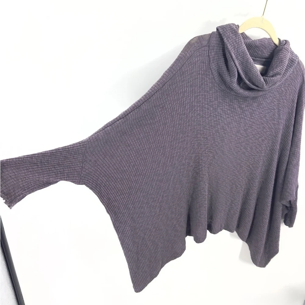Free People Beach World Traveler Split Back Top Size XS Cowl Neck Boho Thermal - Picture 3 of 11